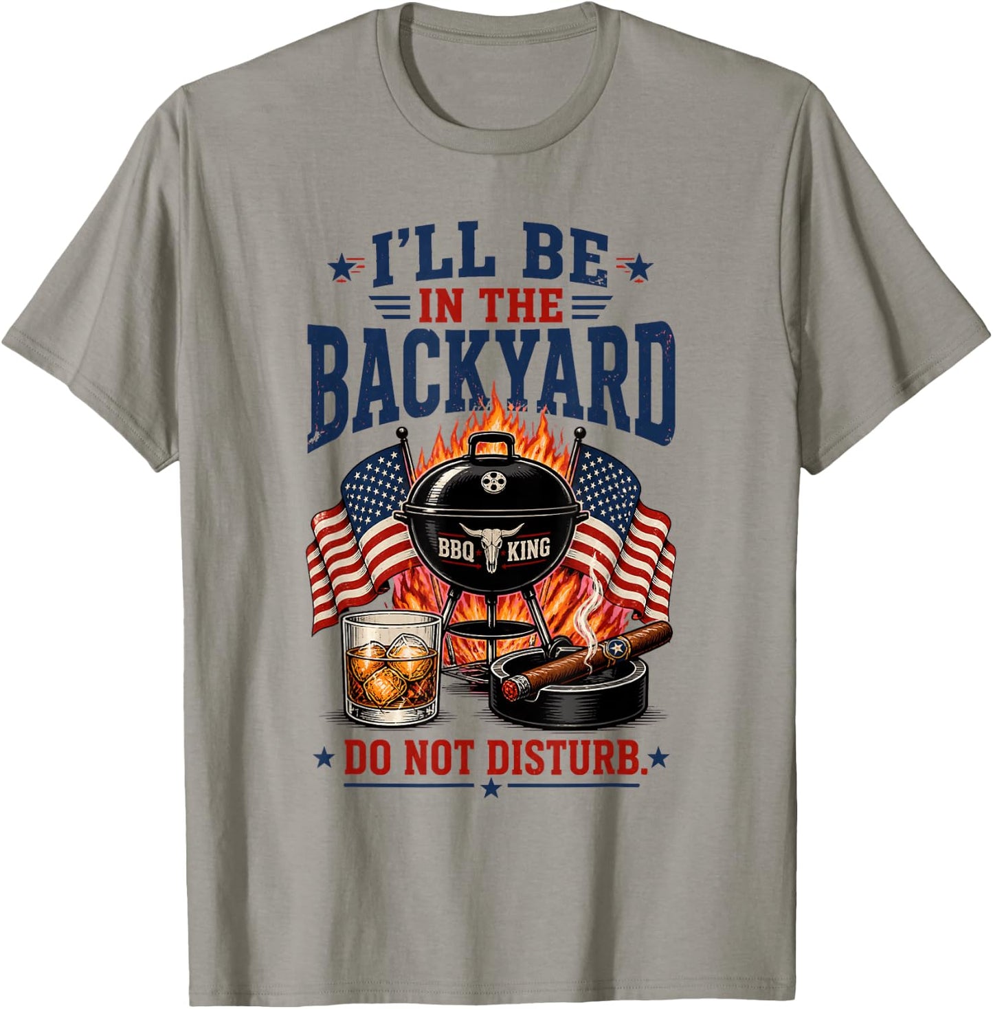 I'll Be in The Backyard Cigar T-Shirt - T-Shirt | Sand