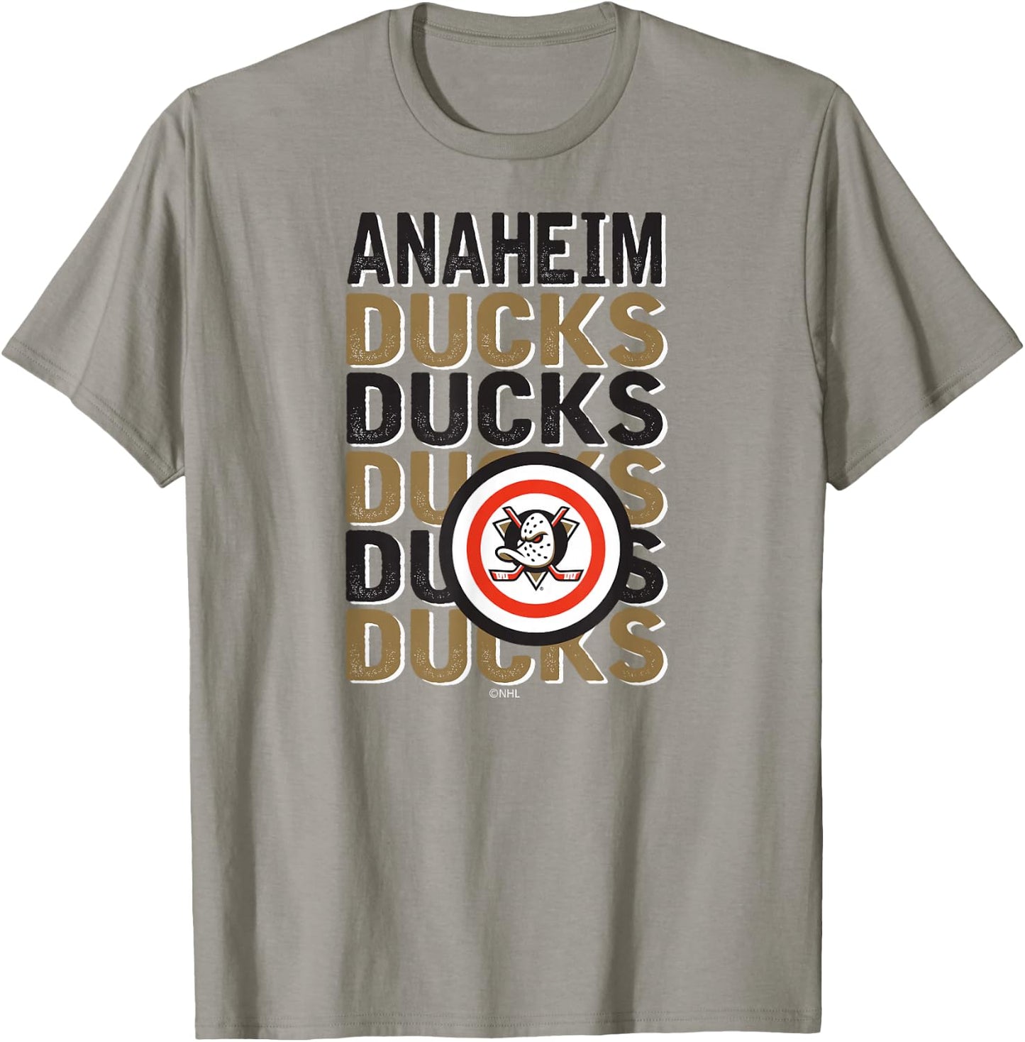 Anaheim Ducks Repeat Orange Officially Licensed T-Shirt - T-Shirt | Sand