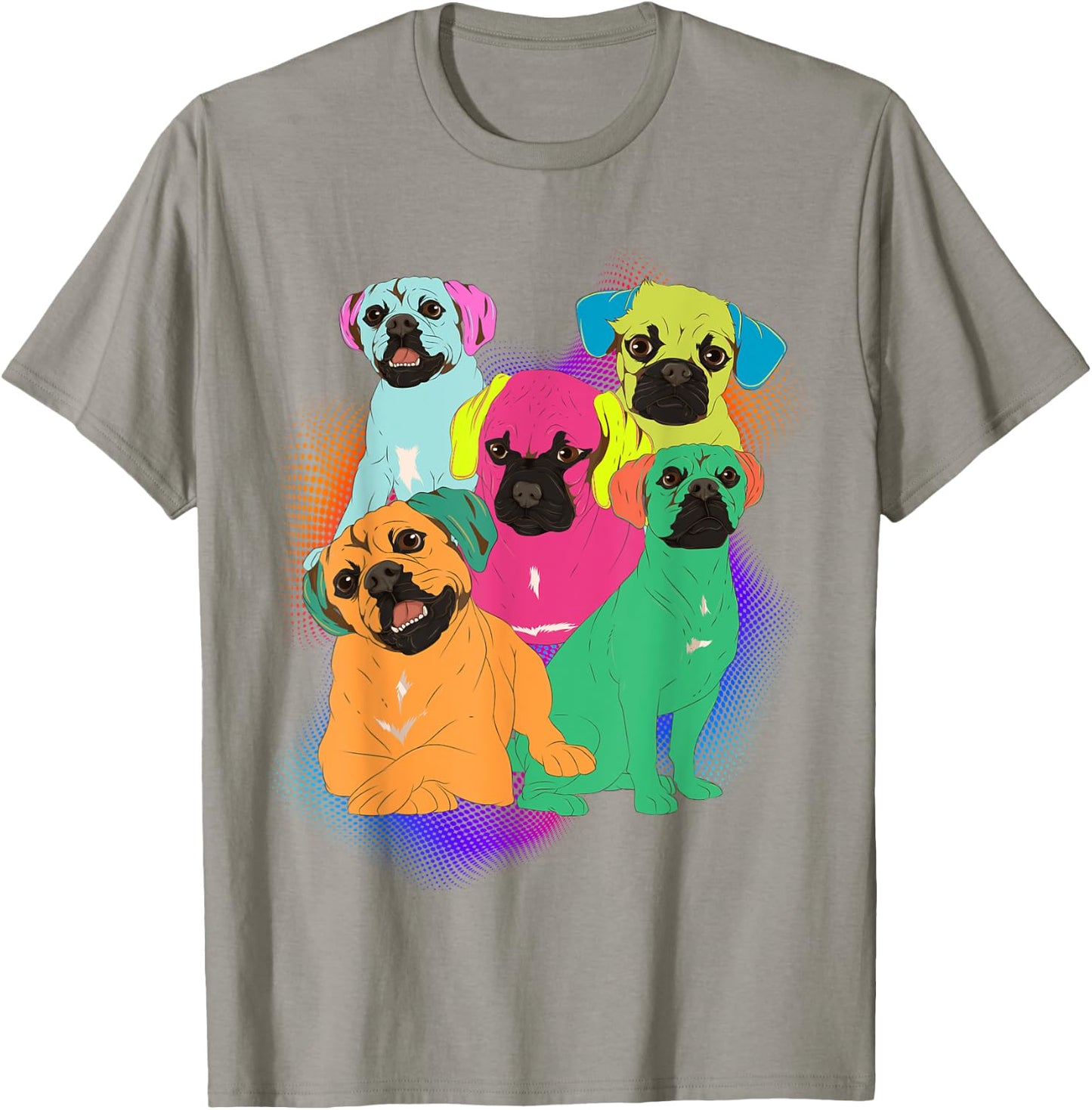 Colorful Dog Owner Puggle Lover Animal Pet Parent Puggle T-Shirt - T-Shirt | Sand