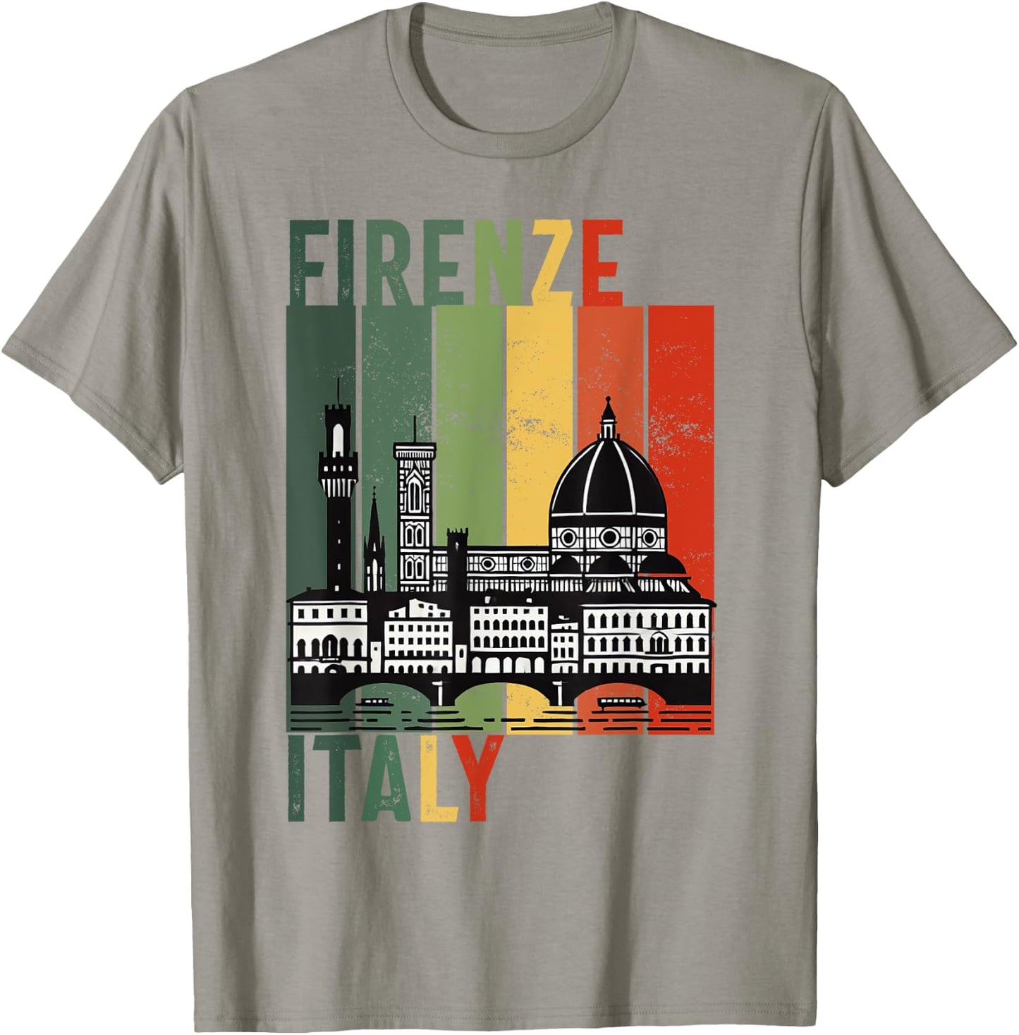 Souvenirs From Firenze Italy With Italian Vintage Florence T-Shirt - T-Shirt | Sand