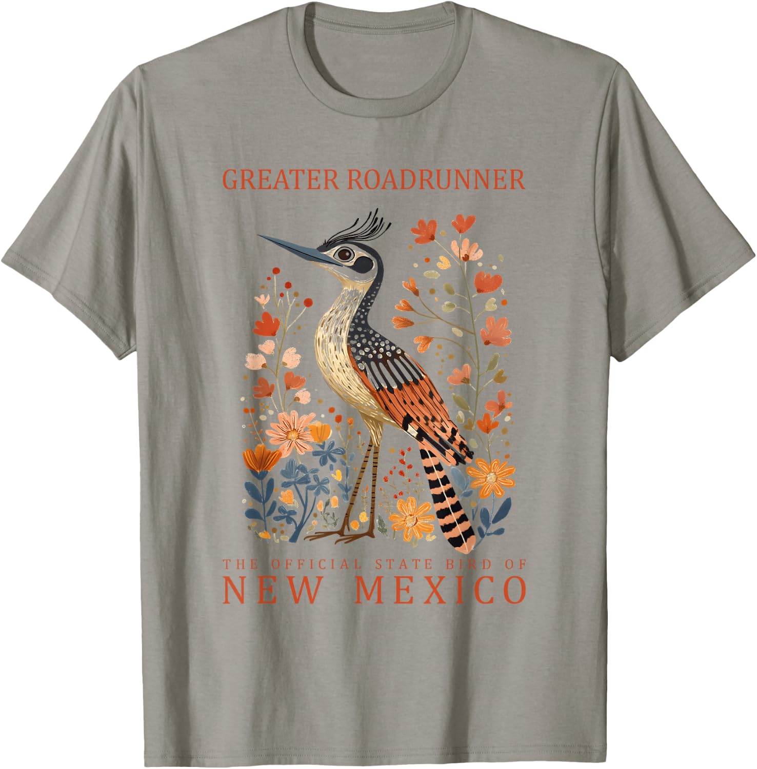 New Mexico Greater Roadrunner State Bird Art T-Shirt - T-Shirt | Sand