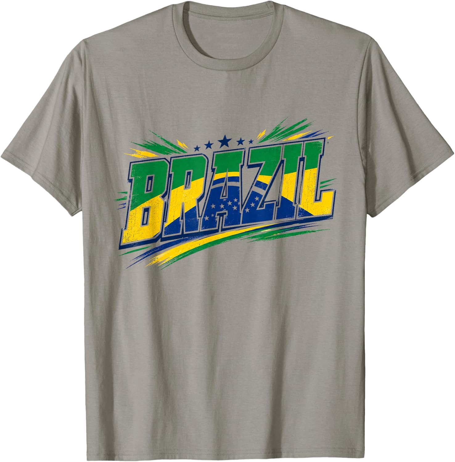 Brazil Flag Graphic Patriotic Brazilian T-Shirt - T-Shirt | Sand