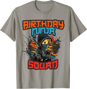 Little Spy BIRTHDAY Ninja SQUAD Mom Dad Team Crew Pink T-Shirt - T-Shirt | Sand