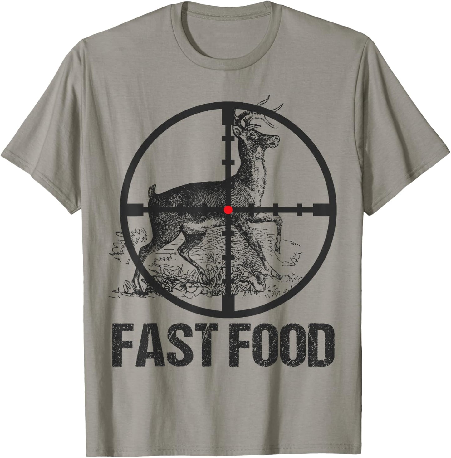 Men Deer Hunting Hunter Funny Whitetail Deer Fast Food Youth T-Shirt - T-Shirt | Sand