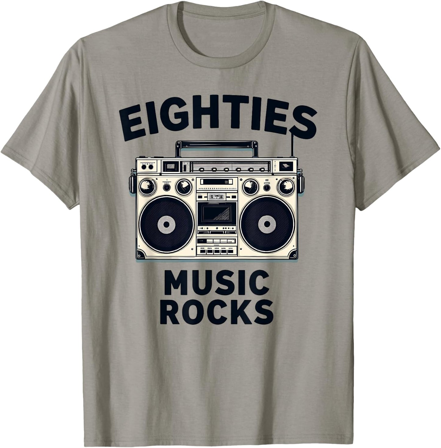 Eighties Music Rocks 80's Cassette T-Shirt - T-Shirt | Sand
