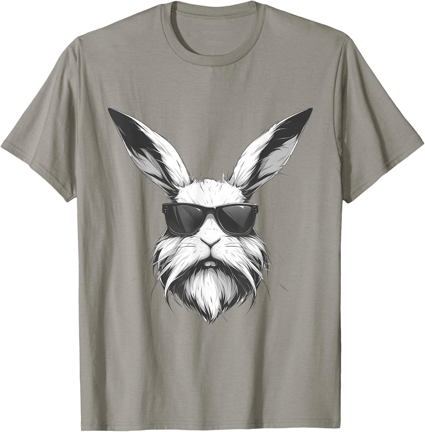 Beard Bunny Face With Sunglasses Easter Day 2024 Men Boy Kid T-Shirt - T-Shirt | Sand