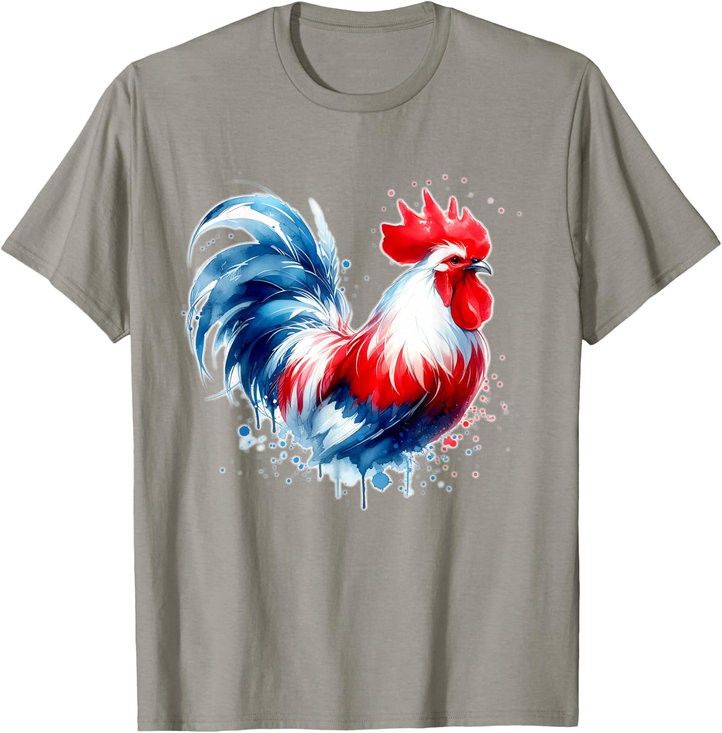 Coq français bleu blanc rouge Fête Nationale France , white, S T-Shirt - T-Shirt | Sand