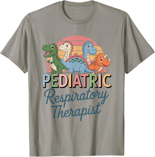 Pediatric Respiratory Therapist Dinosaurs Pediatric RT Women T-Shirt - T-Shirt | Sand