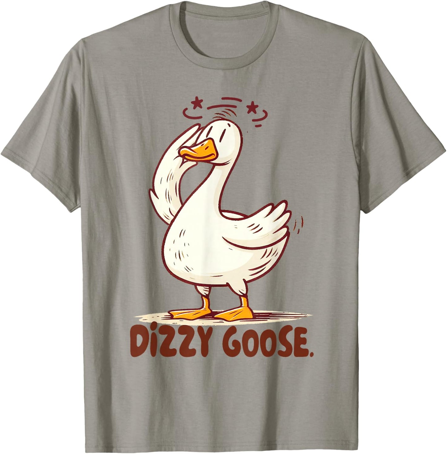 POTS Postural Orthostatic Tachycardia Syndrome Dizzy Goose T-Shirt - T-Shirt | Sand