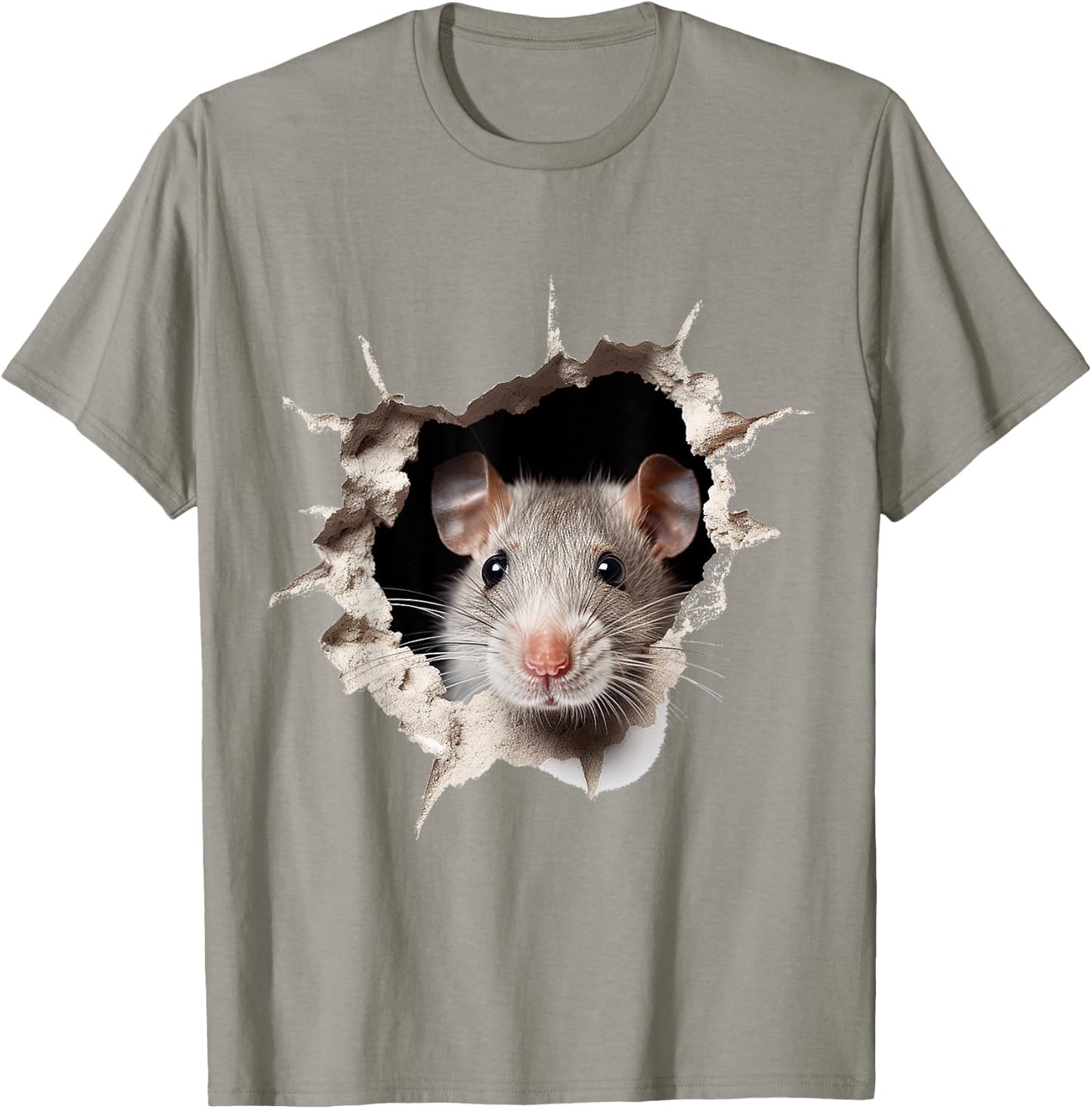 Mouse Animal Print Graphic Drawing Illustration Face Mouse , white, S T-Shirt - T-Shirt | Sand