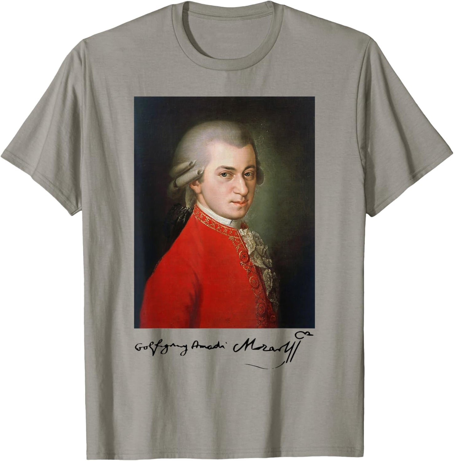 Wolfgang Amadeus Mozart Komponist Signatur Klassische Musik T-Shirt - T-Shirt | Sand