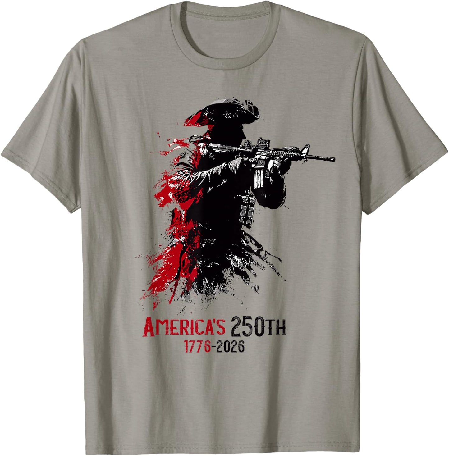 1776-2026 Patriotic Soldier 250th Anniversary 4th of July T-Shirt - T-Shirt | Sand