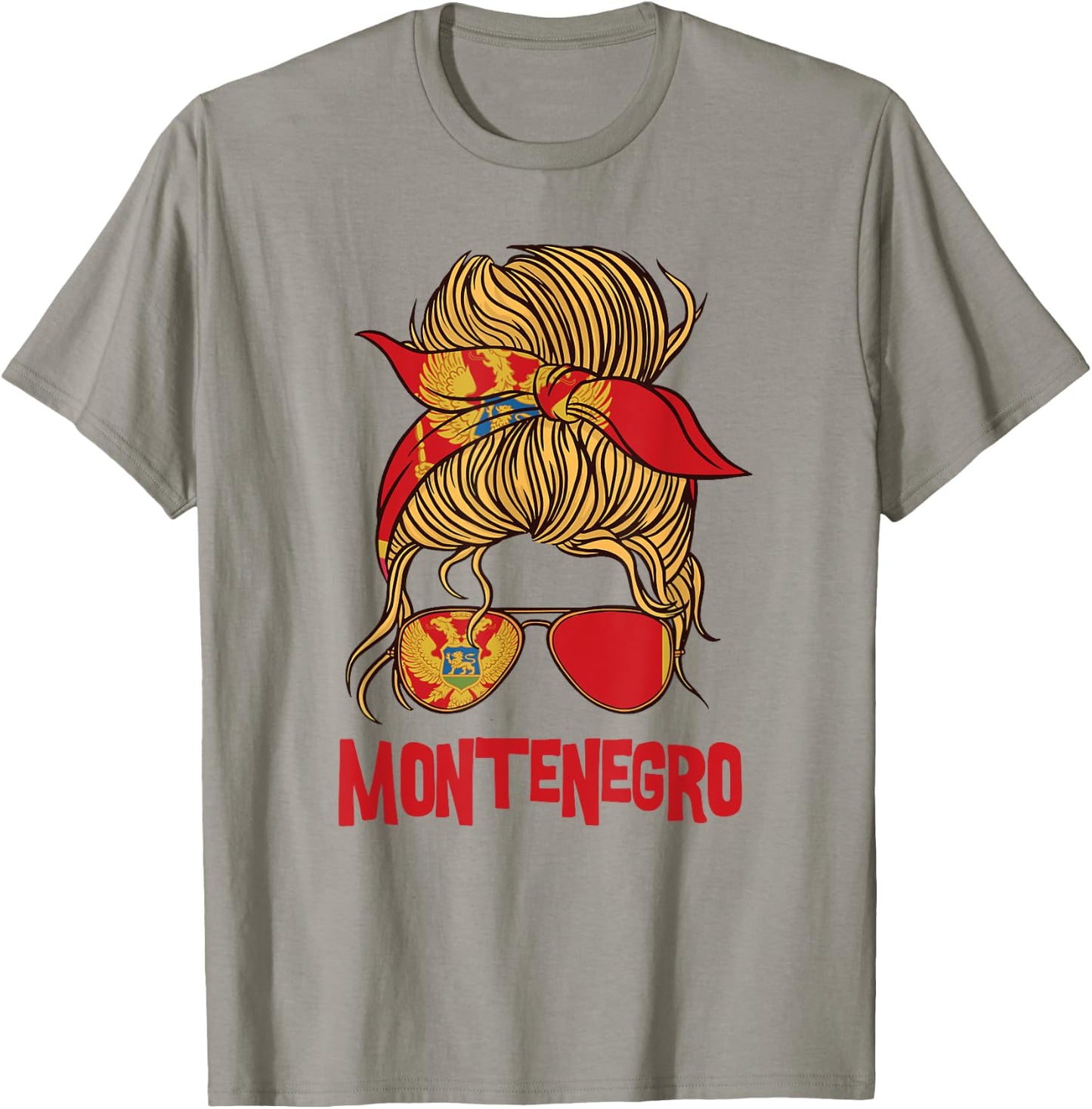 Montenegro für Mädchen Montenegrinische Flagge für Frauen Montenegro T-Shirt - T-Shirt | Sand