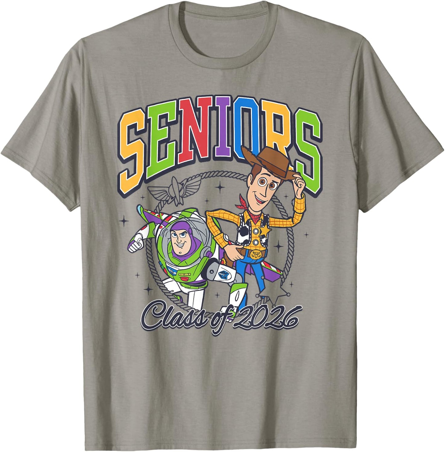 Disney Pixar Toy Story Graduation Seniors Class of 2026 T-Shirt - T-Shirt | Sand