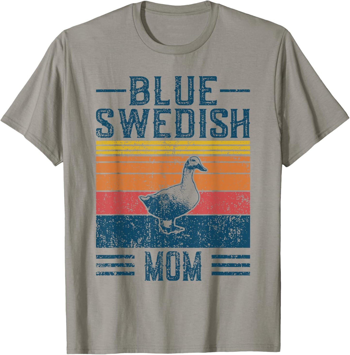 Best Duck Mom Women - Vintage Blue Swedish T-Shirt - T-Shirt | Sand