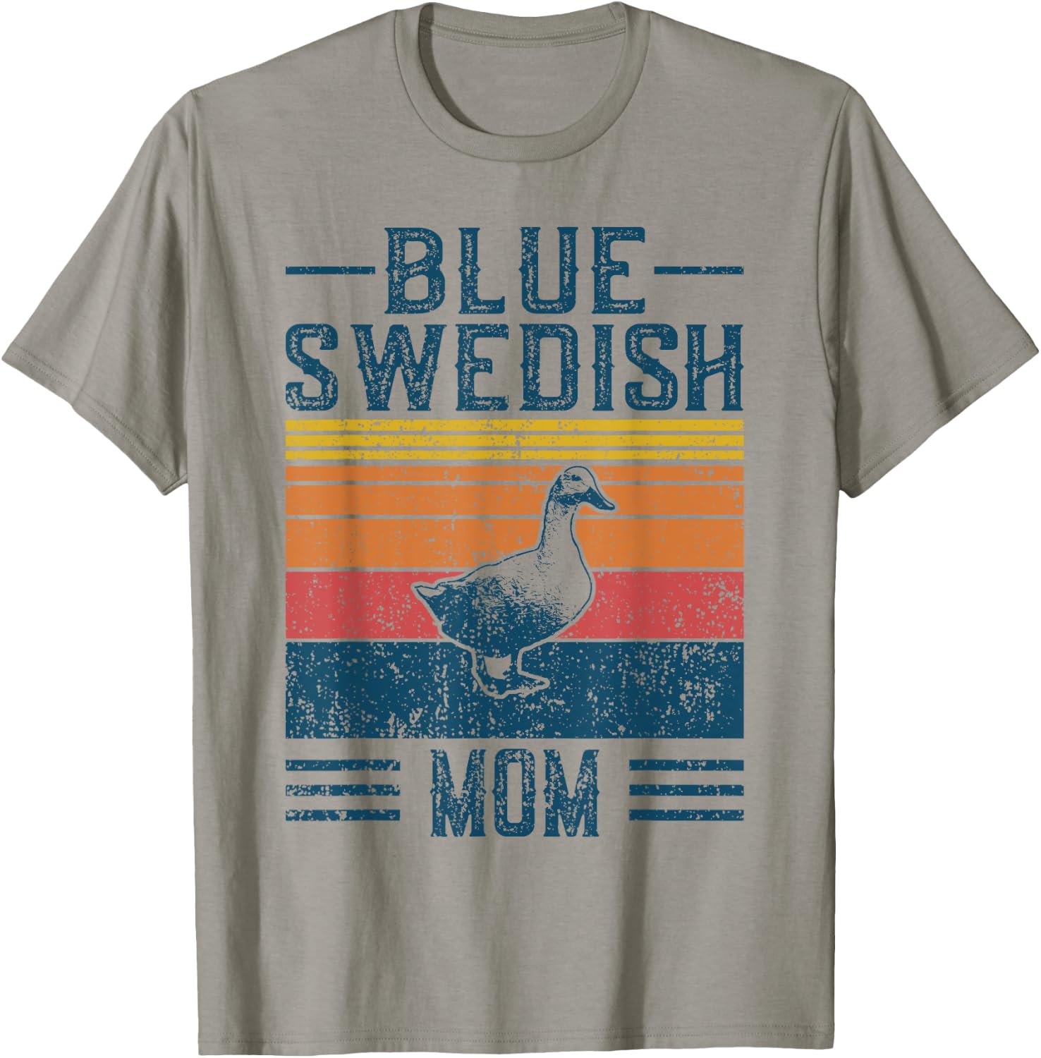 Best Duck Mom Women - Vintage Blue Swedish T-Shirt - T-Shirt | Sand