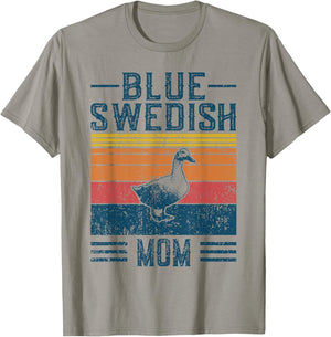 Best Duck Mom Women - Vintage Blue Swedish T-Shirt - T-Shirt | Sand