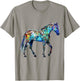 Pferde Artwork Bunte Tier Pferd T-Shirt - T-Shirt | Sand