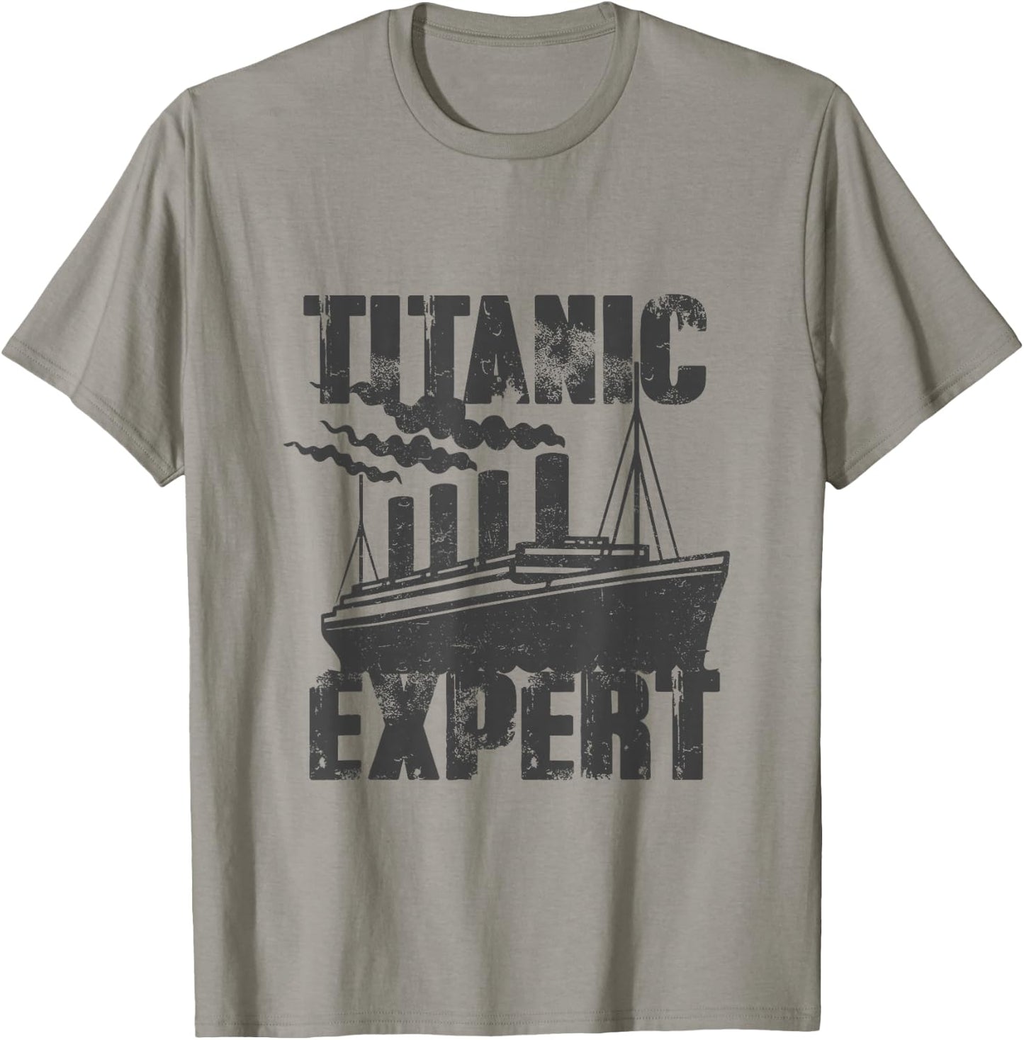 Titanic Expert Girl Boy Titanic Design for Boys and Girls , grey, S T-Shirt - T-Shirt | Sand