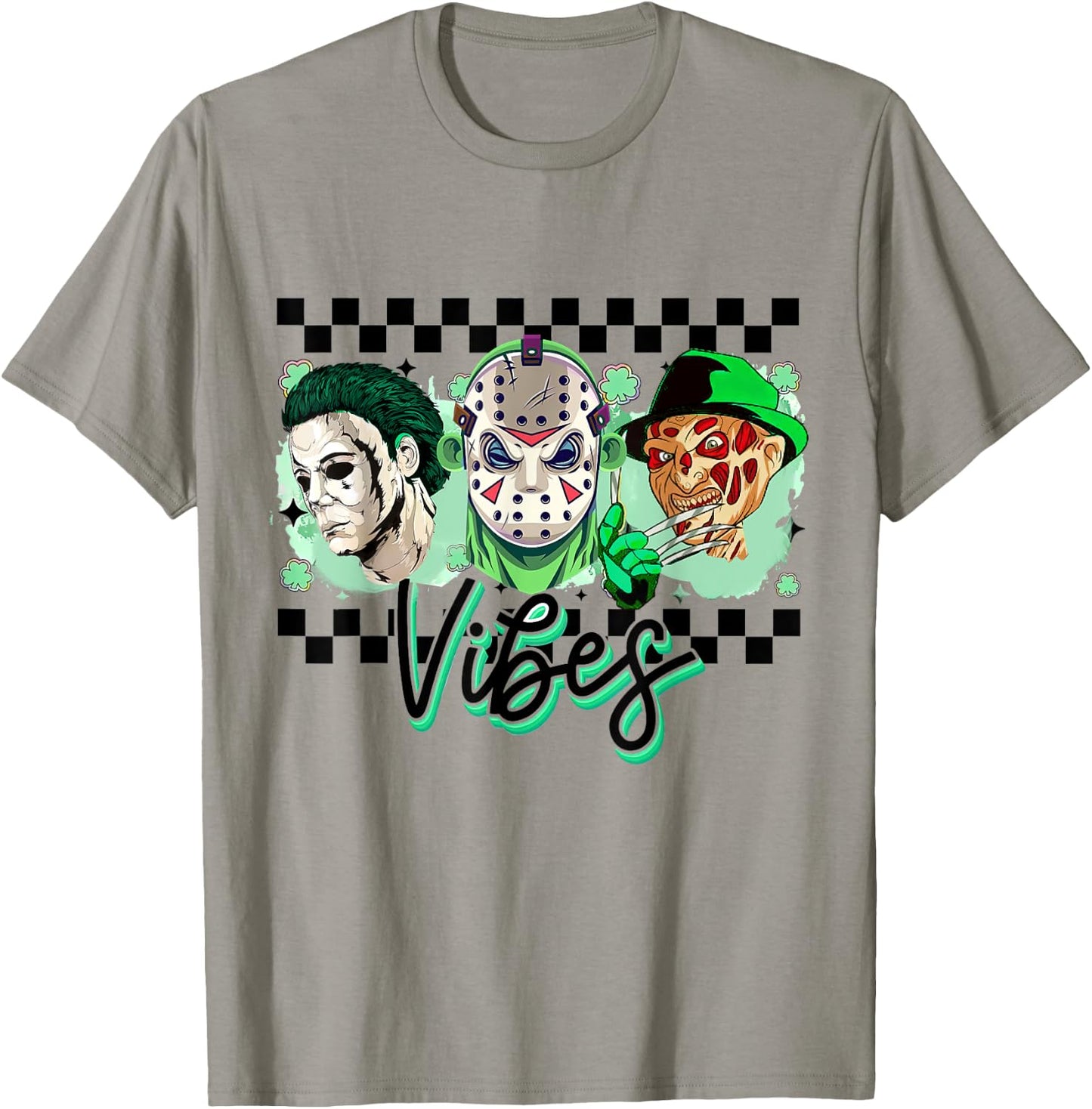 Horror St Patricks Day, Lucky Vibes, Horror Movie T-Shirt - T-Shirt | Sand