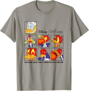 Disney Hot Ones Donald Duck This Is Fine - Help Me Panels T-Shirt - T-Shirt | Sand