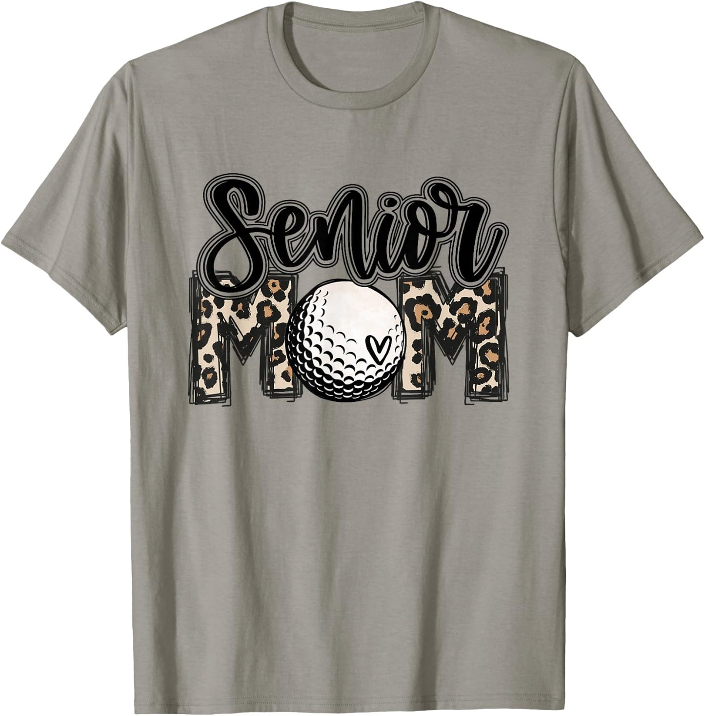 Senior Golf Mom 2026 Leopard Mama Golfing Lover Golf Player T-Shirt - T-Shirt | Sand