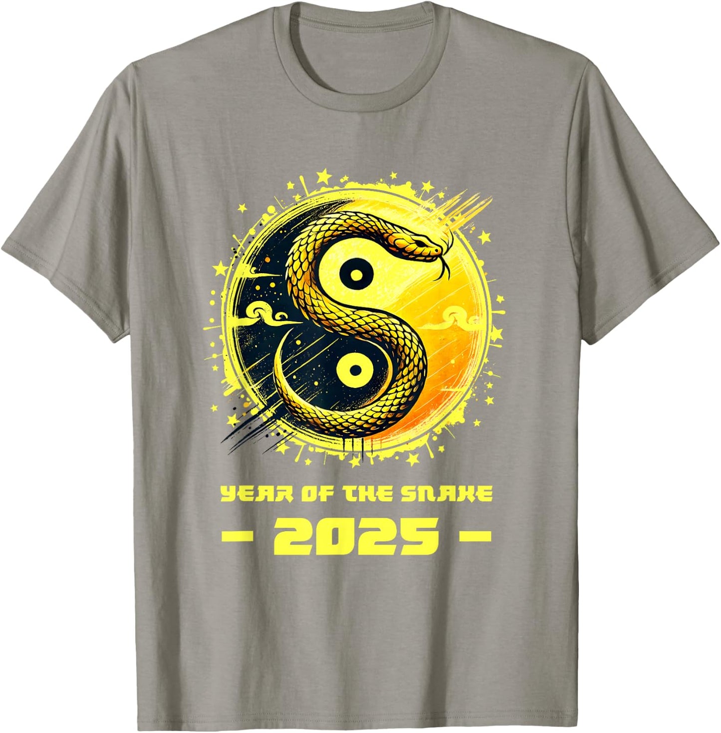 Year of Snake 2025 Chinese Zodiac Lunar New Year Zip T-Shirt - T-Shirt | Sand