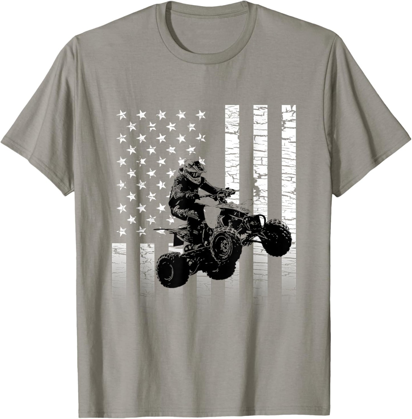 American Flag Graphic ATV/Quad Motocross T-Shirt - T-Shirt | Sand