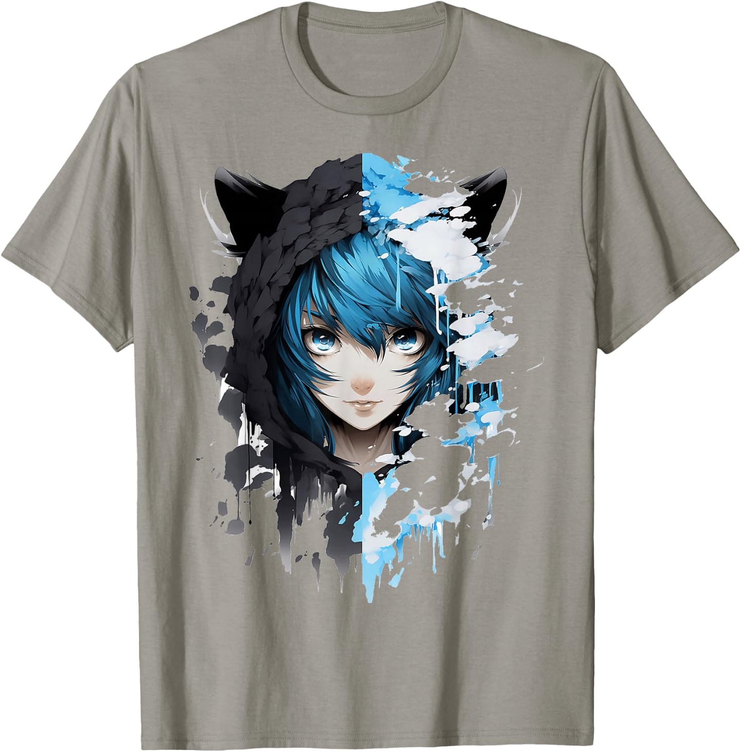 Anime Manga Abstrakt Japan Frauen Kunstwerk Malerei Anime T-Shirt - T-Shirt | Sand