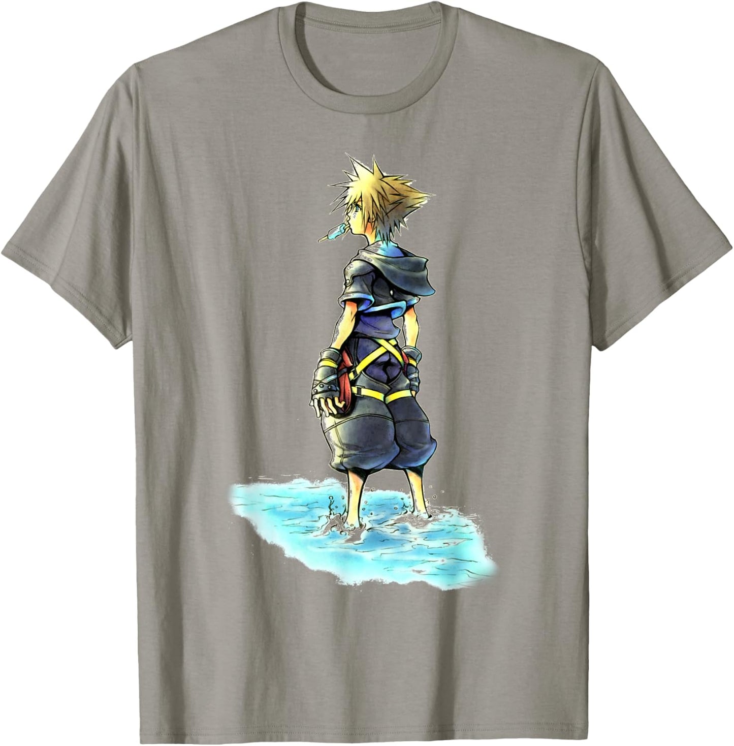 Disney Kingdom Hearts Sora Sea Salt Ice Cream Sketch T-Shirt - T-Shirt | Sand