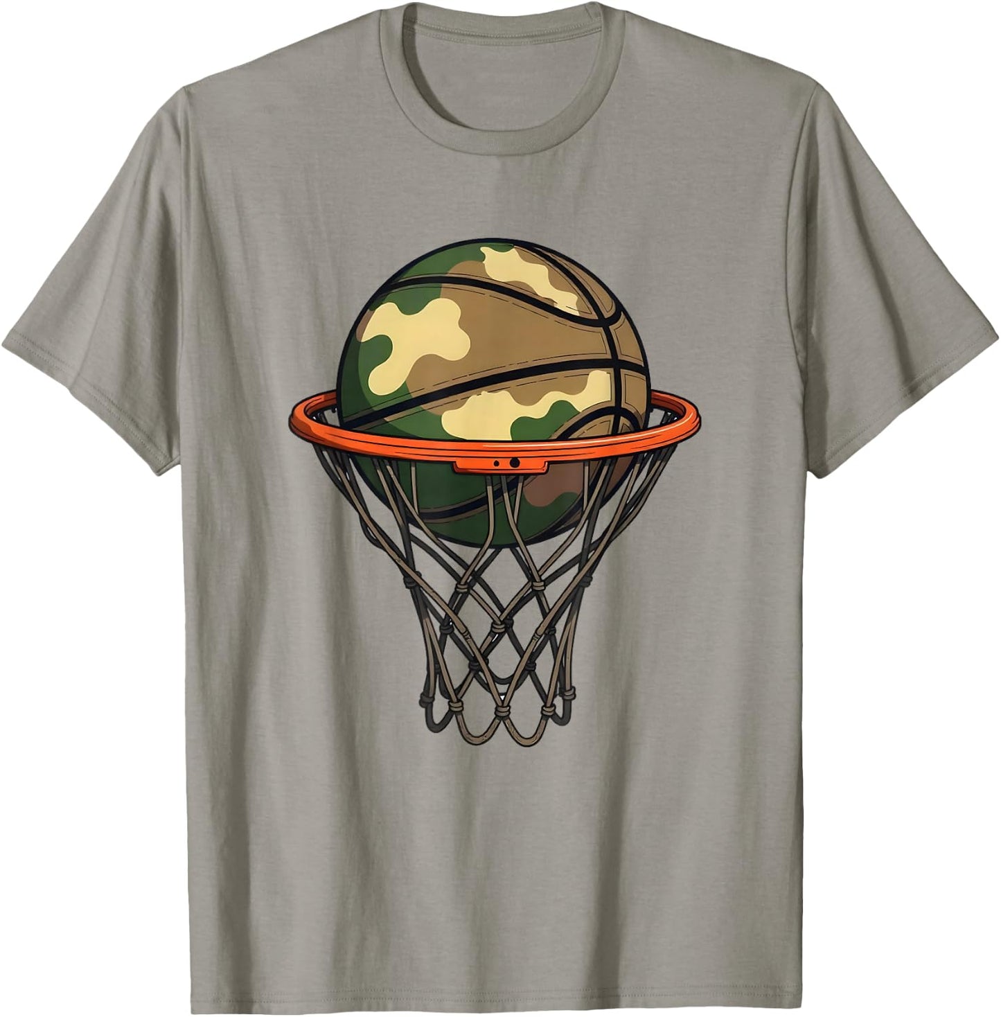 Camouflage Basketball - Camouflage Basketball Player , white, S T-Shirt - T-Shirt | Sand