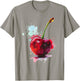 Cherry Pattern Painting , white, S T-Shirt - T-Shirt | Sand