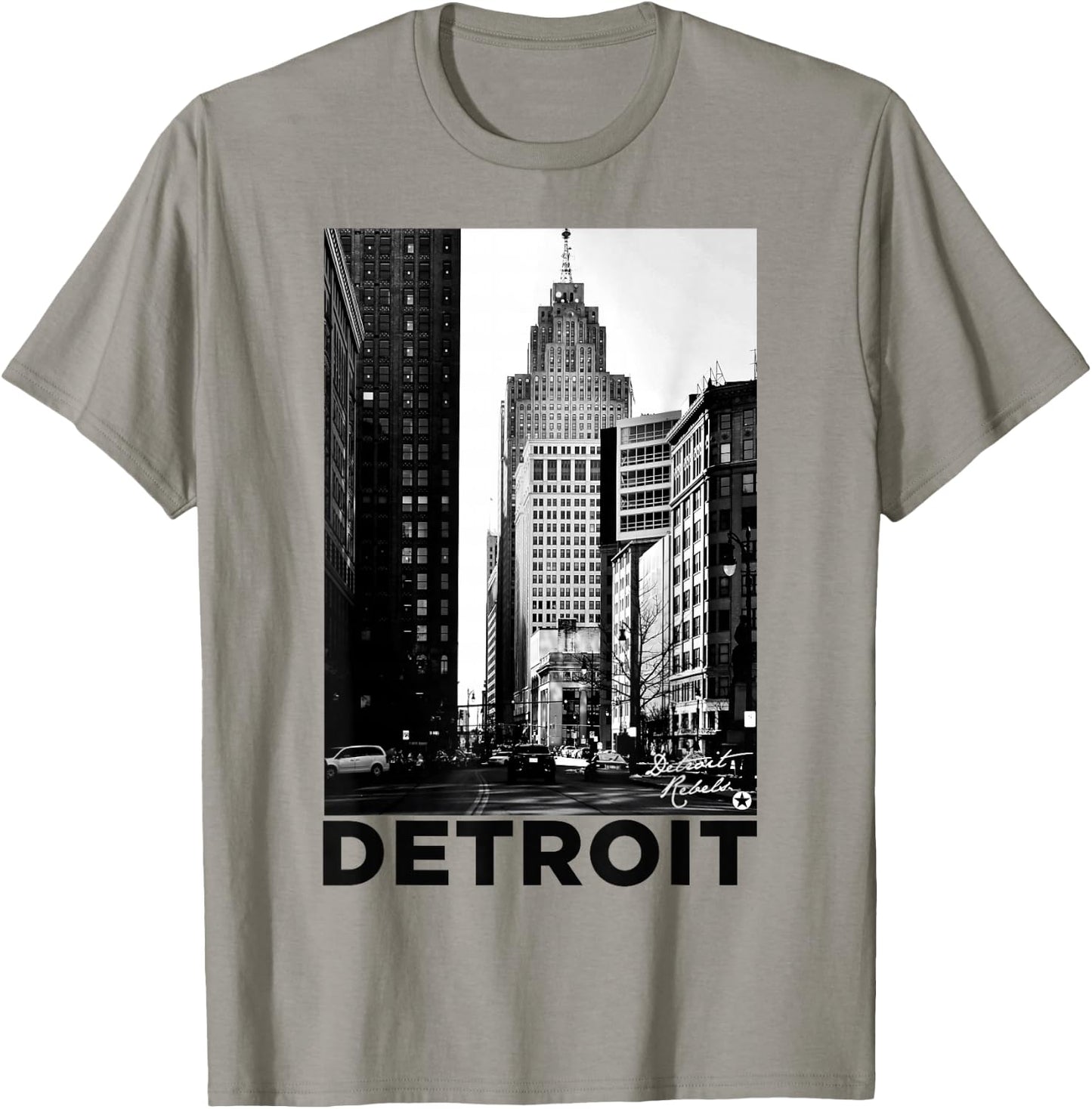 Detroit by Detroit Rebels Brand Detroit Apparel T-Shirt - T-Shirt | Sand