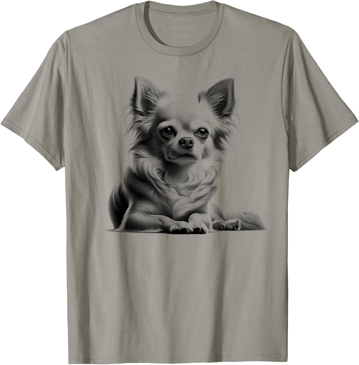 Süßer Chihuahua in liegender Poser T-Shirt - T-Shirt | Sand