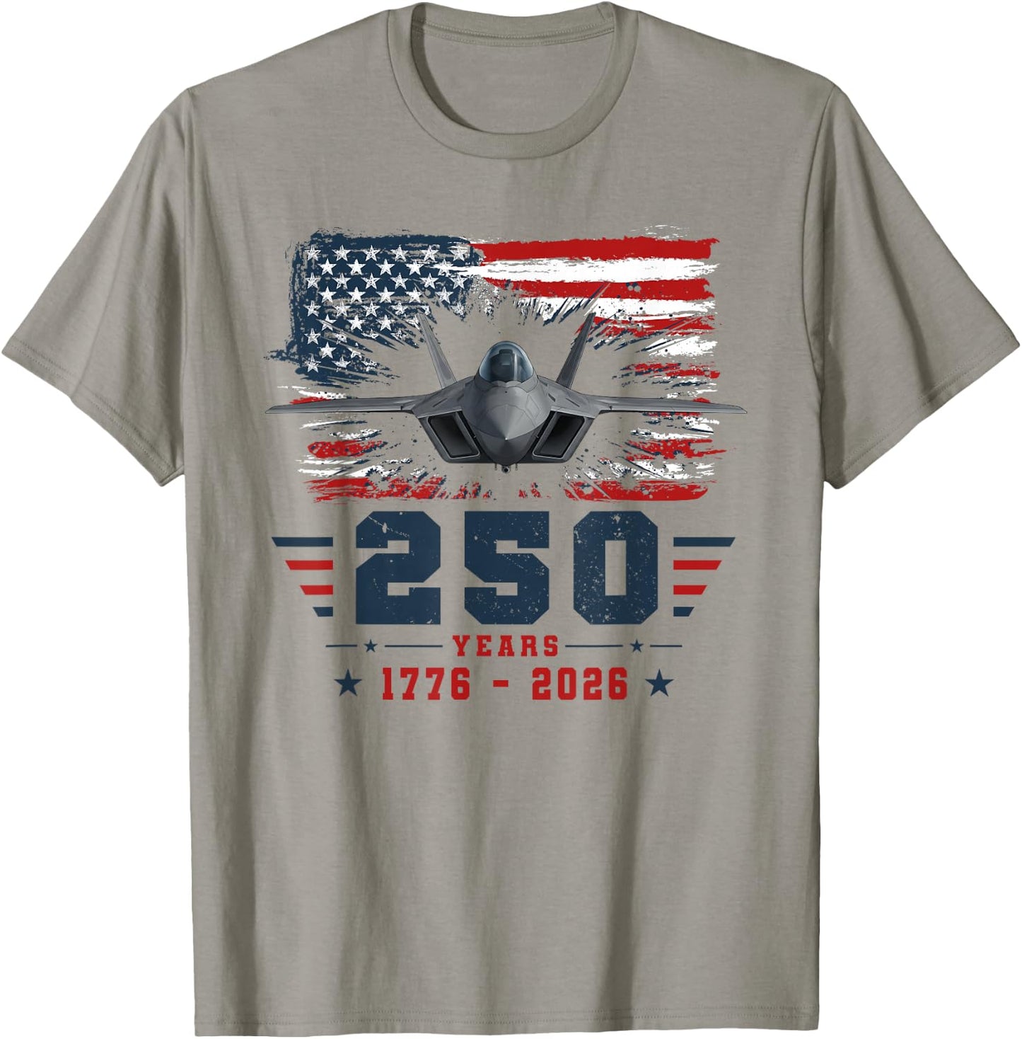 4th of July F14 Fighter Jet USA 250th Anniversary Men Women T-Shirt - T-Shirt | Sand