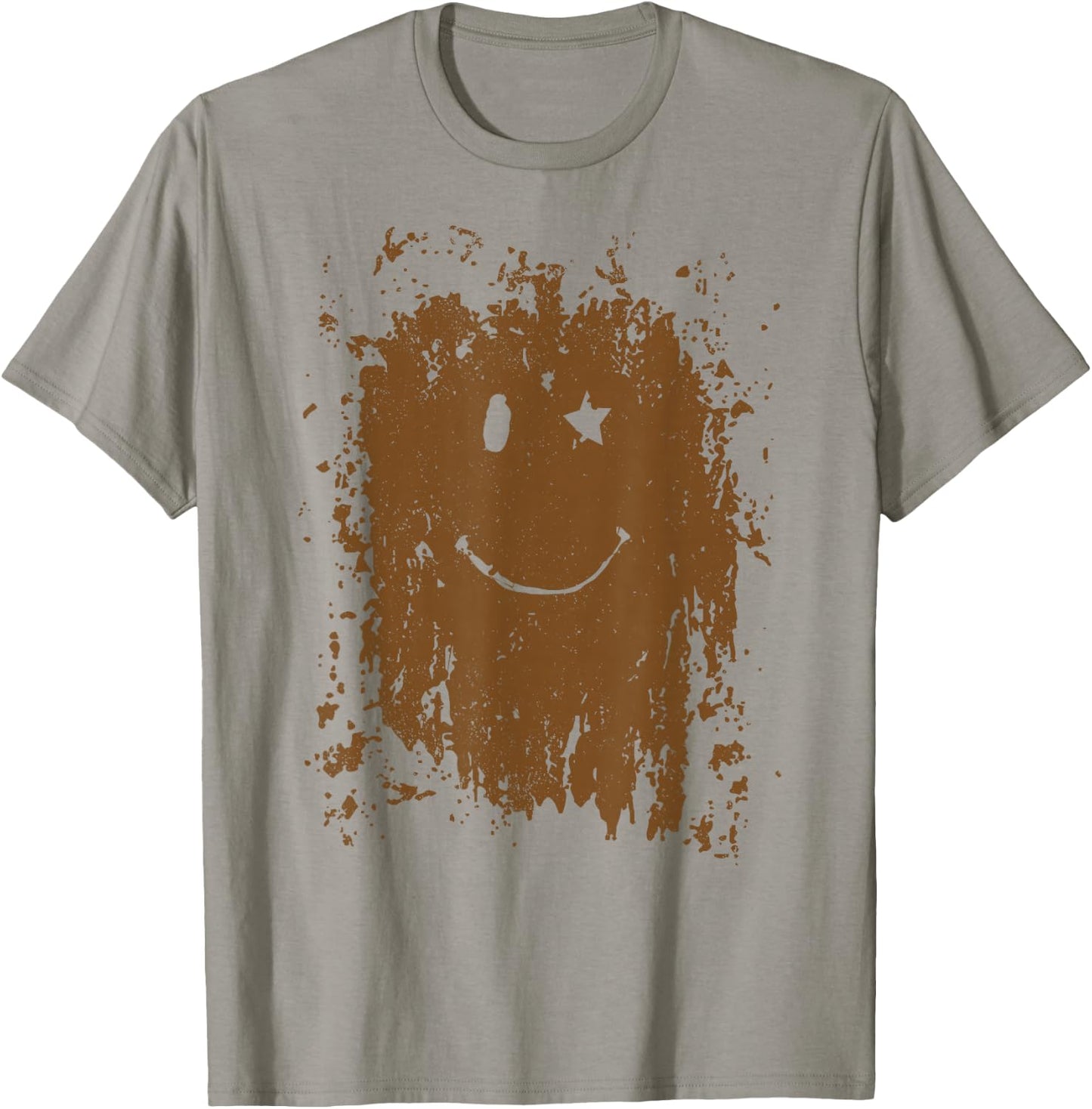 Funny Mud Splatter Face Cool Marathon and Mud Run T-Shirt - T-Shirt | Sand