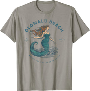 Olowalu Beach Maui Hawaii Retro Vintage Mermaid T-Shirt - T-Shirt | Sand