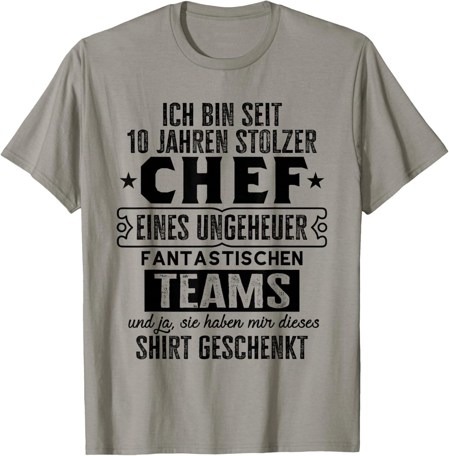 Service Anniversary & Company Anniversary Chef 10th Anniversary , White T-Shirt - T-Shirt | Sand