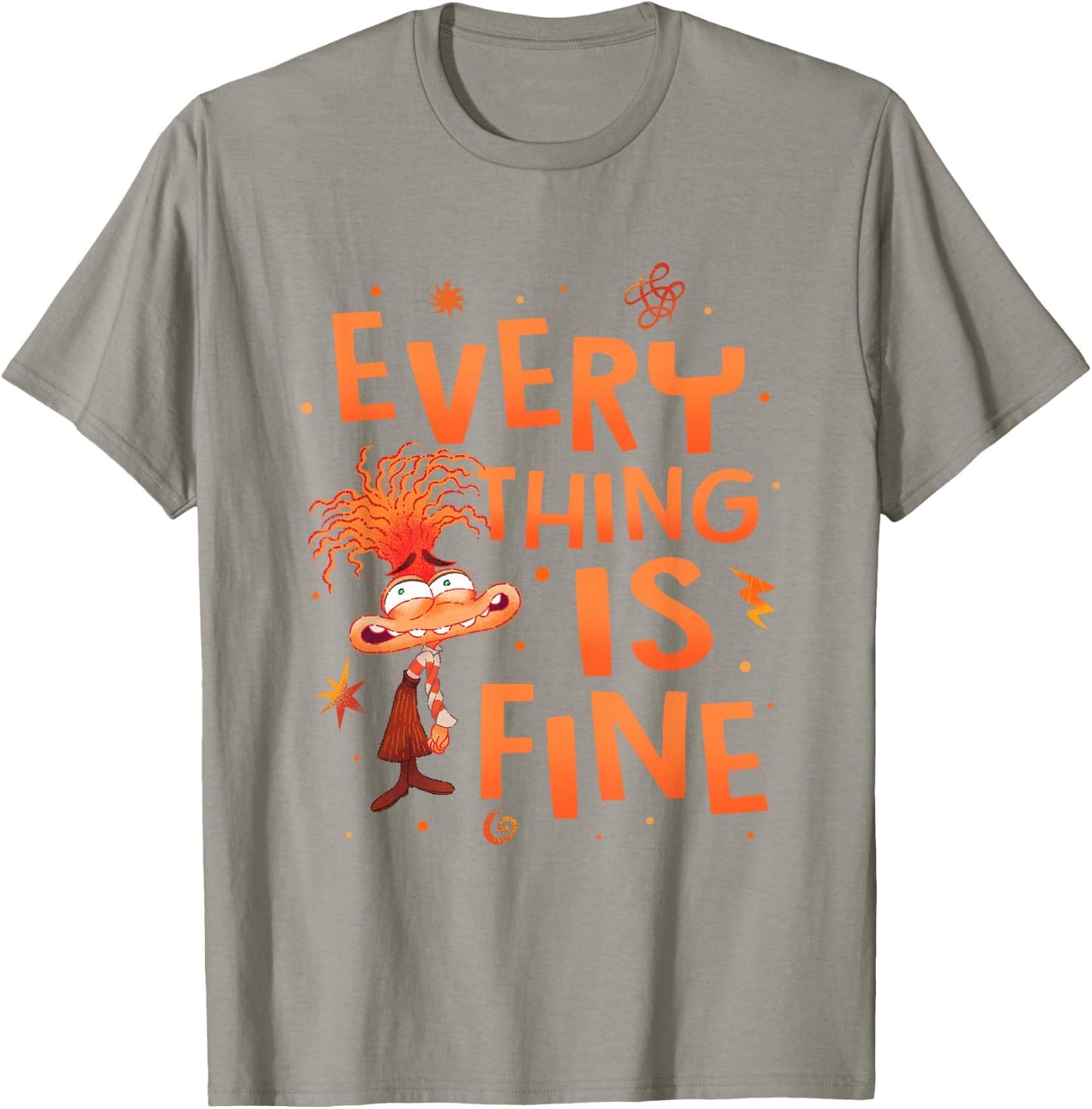 Disney Pixar Inside Out 2 Everything Is Fine Anxiety Logo , white, S T-Shirt - T-Shirt | Sand