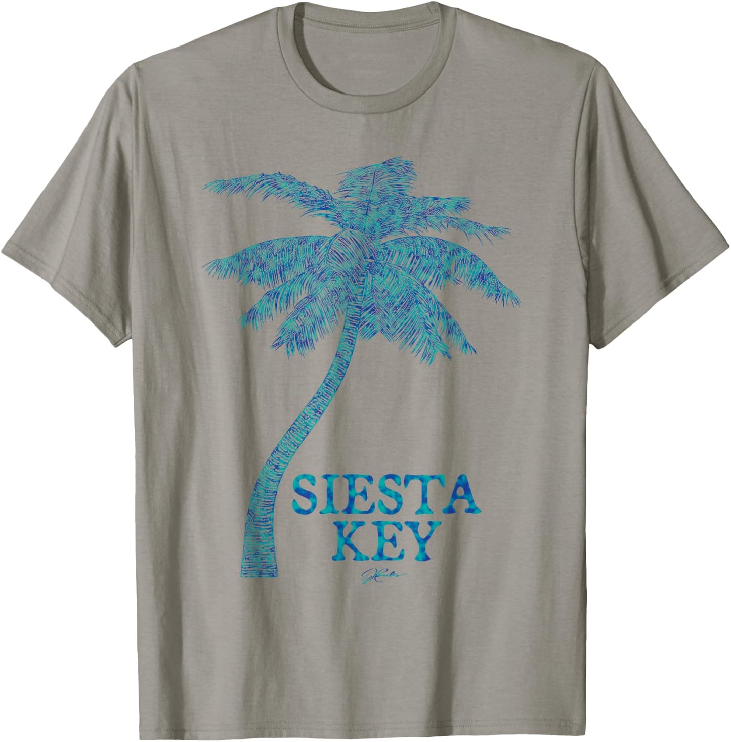 JCombs: Siesta Key, FL, Palm Tree T-Shirt - T-Shirt | Sand