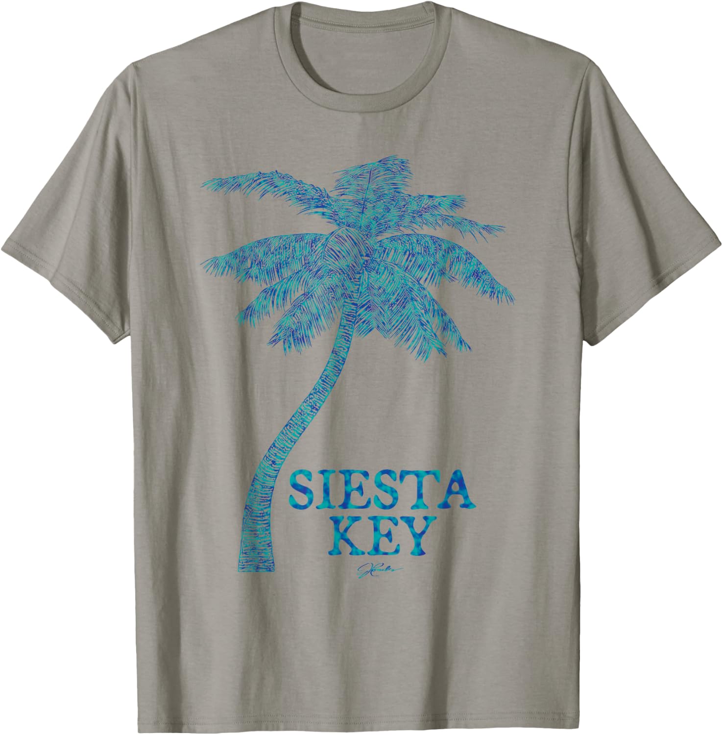 JCombs: Siesta Key, FL, Palm Tree T-Shirt - T-Shirt | Sand