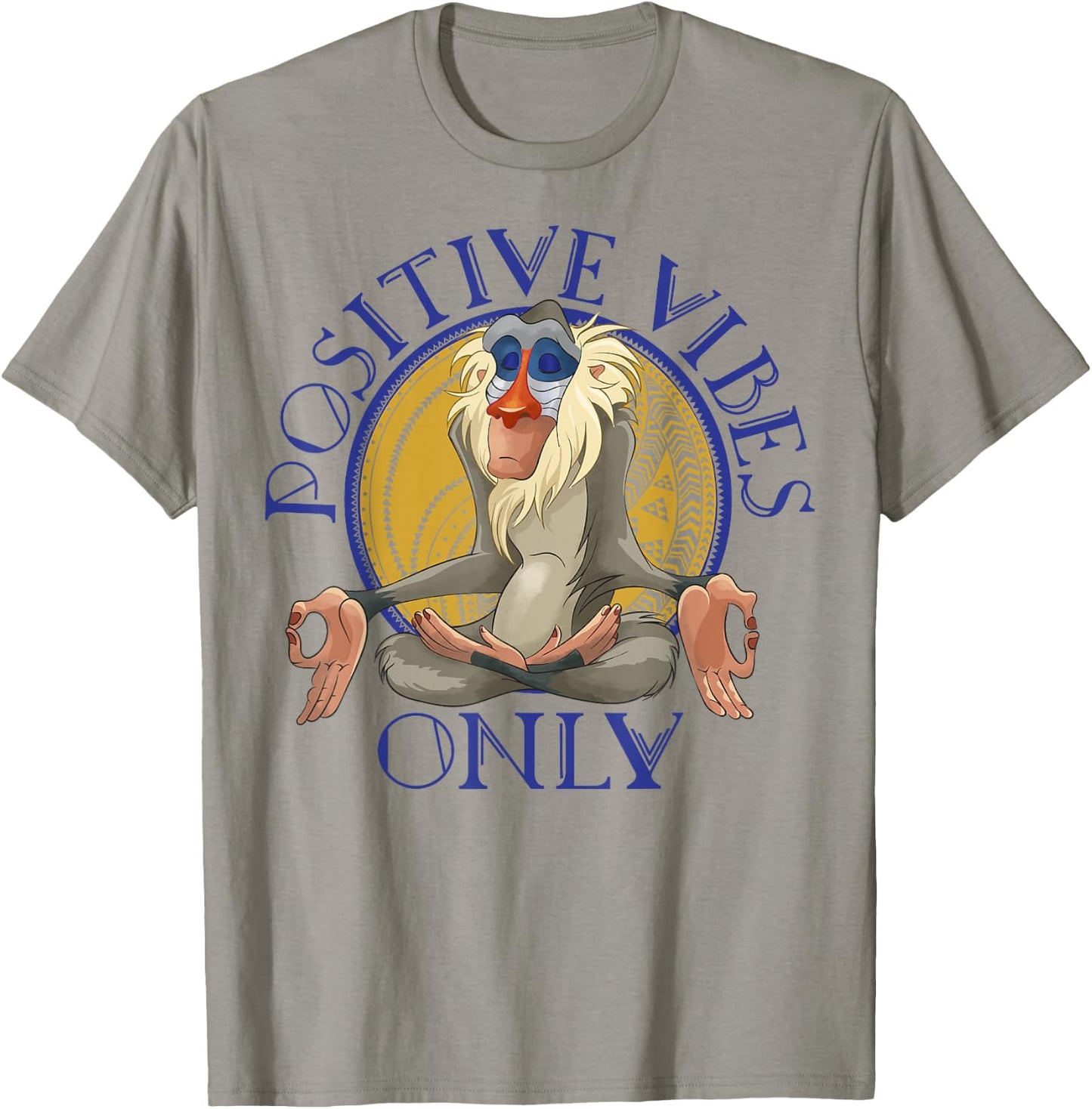 Disney Lion King Rafiki Meditating Positive Vibes Only T-Shirt - T-Shirt | Sand
