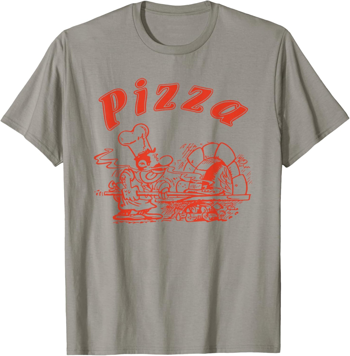 Pizza Logo Retro Italy as on the Box T-Shirt - T-Shirt | Sand