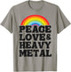 Groupe pour Enfants Punk Rock Metal Rainbow Peace Love & Heavy Metal T-Shirt - T-Shirt | Sand