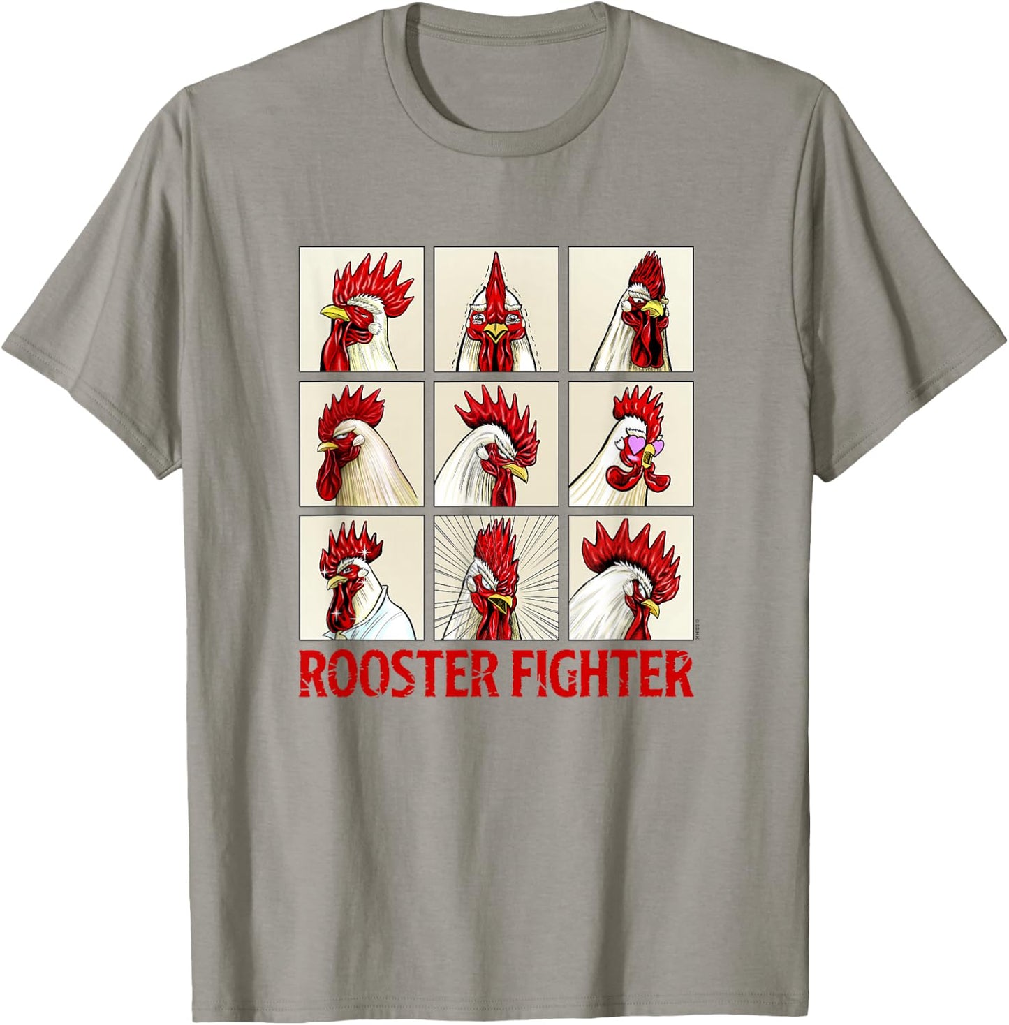 Rooster Fighter Expressions of Keiji Box Up T-Shirt - T-Shirt | Sand
