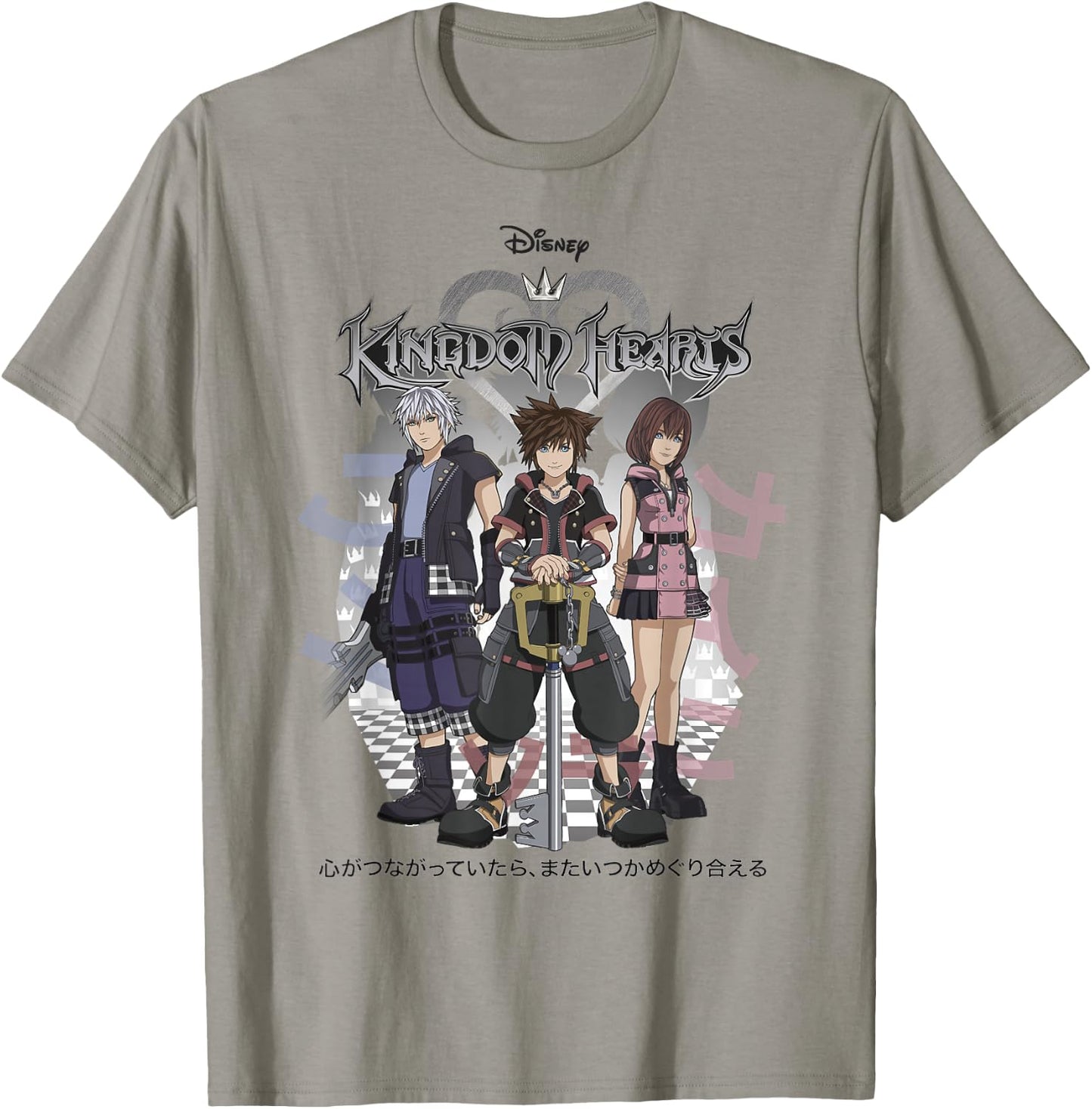 Disney Kingdom Hearts 3 Sora Riku Kairi Kanji T-Shirt - T-Shirt | Sand
