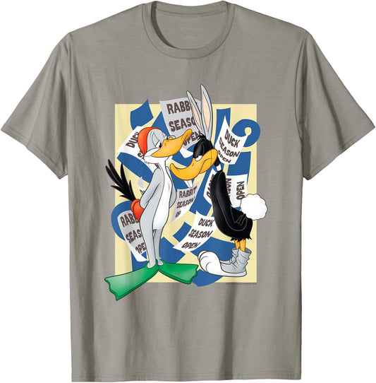 Looney Tunes Rabbit Season Duck Season T-Shirt - T-Shirt | Sand