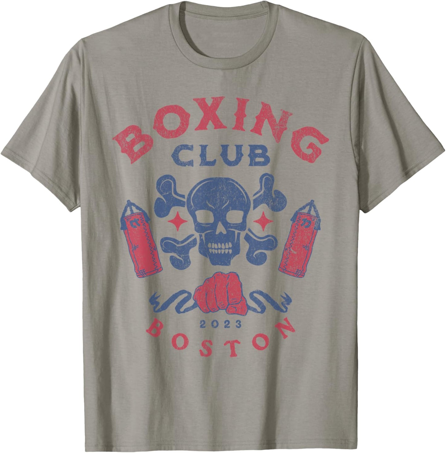 Boxing Club Boston Skull T-Shirt - T-Shirt | Sand