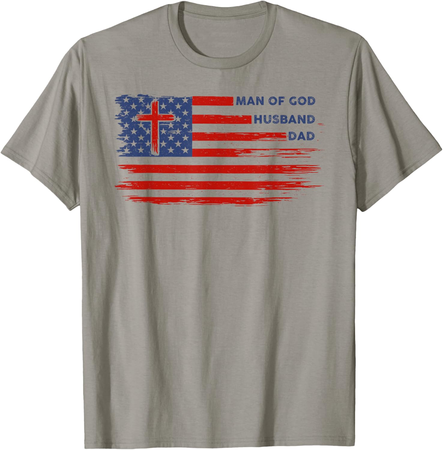 Man of God Husband Dad Christian Dad Men Father's Day T-Shirt - T-Shirt | Sand