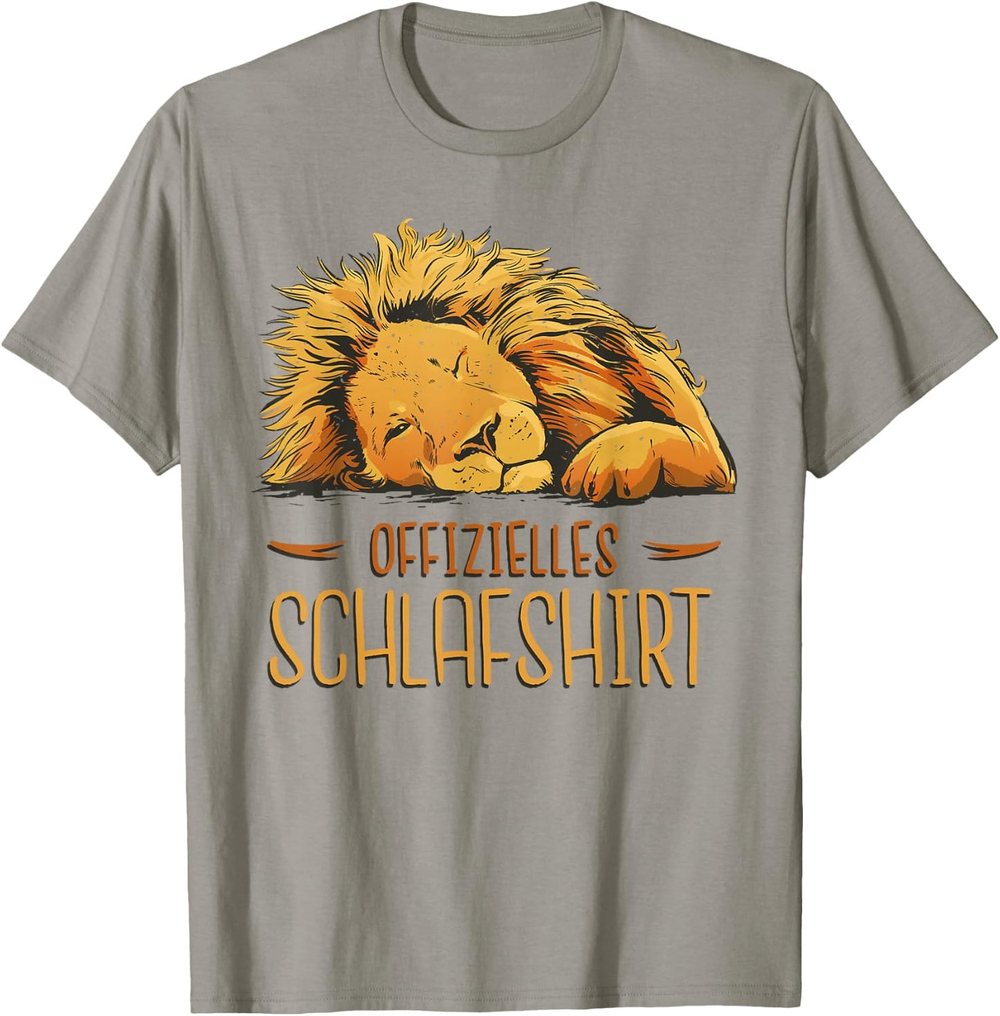 Schlafshirt Schlafanzug Tier Pyjama Nachthemd Offizielles Löwe Schlafshirt Damen Kurzarm -Kinder, Herren, Damen Weiß S T-Shirt - T-Shirt | Sand